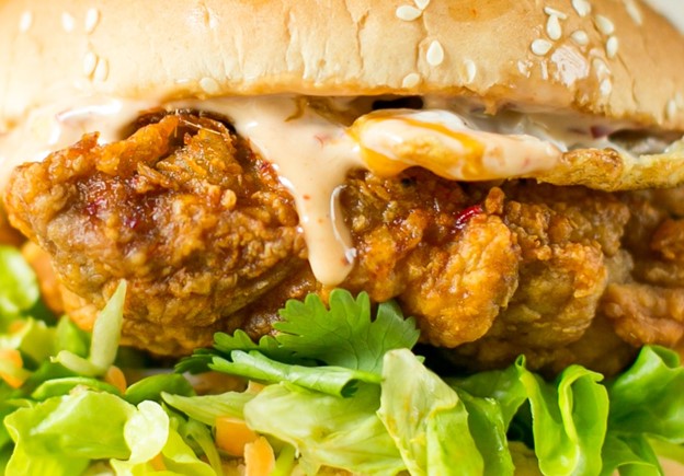 crispy chicken burger